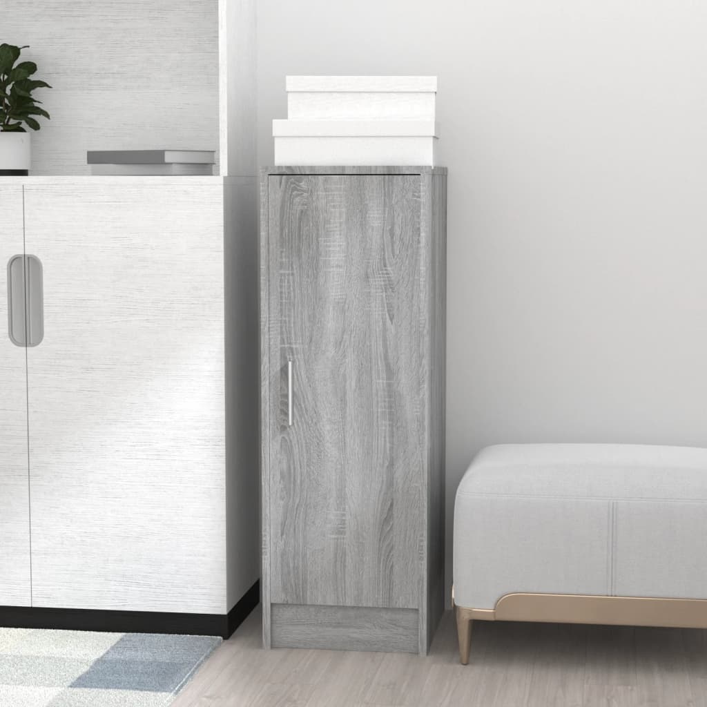 Berkfield Shoe Cabinet Grey Sonoma 32x35x92 cm Engineered Wood
