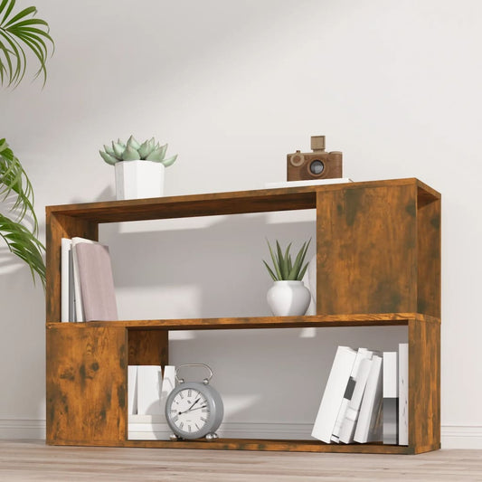 Berkfield Book Cabinet Smoked Oak 100x24x63 cm Engineered Wood