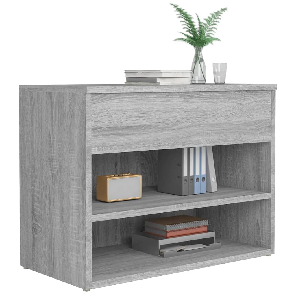 Berkfield Shoe Bench Grey Sonoma 60x30x45 cm Engineered Wood