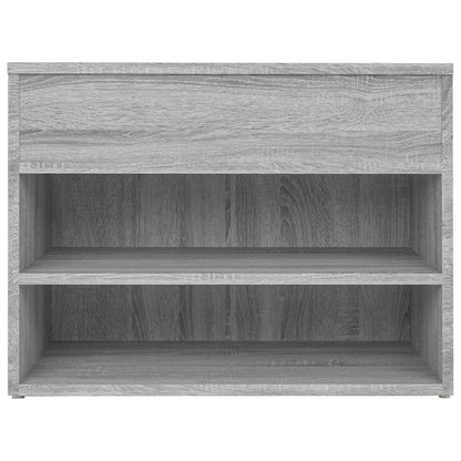 Berkfield Shoe Bench Grey Sonoma 60x30x45 cm Engineered Wood