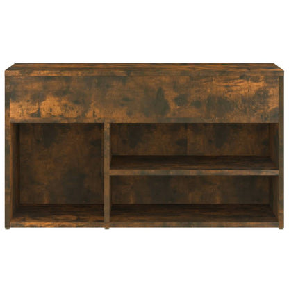 Berkfield Shoe Bench Smoked Oak 80x30x45 cm Engineered Wood