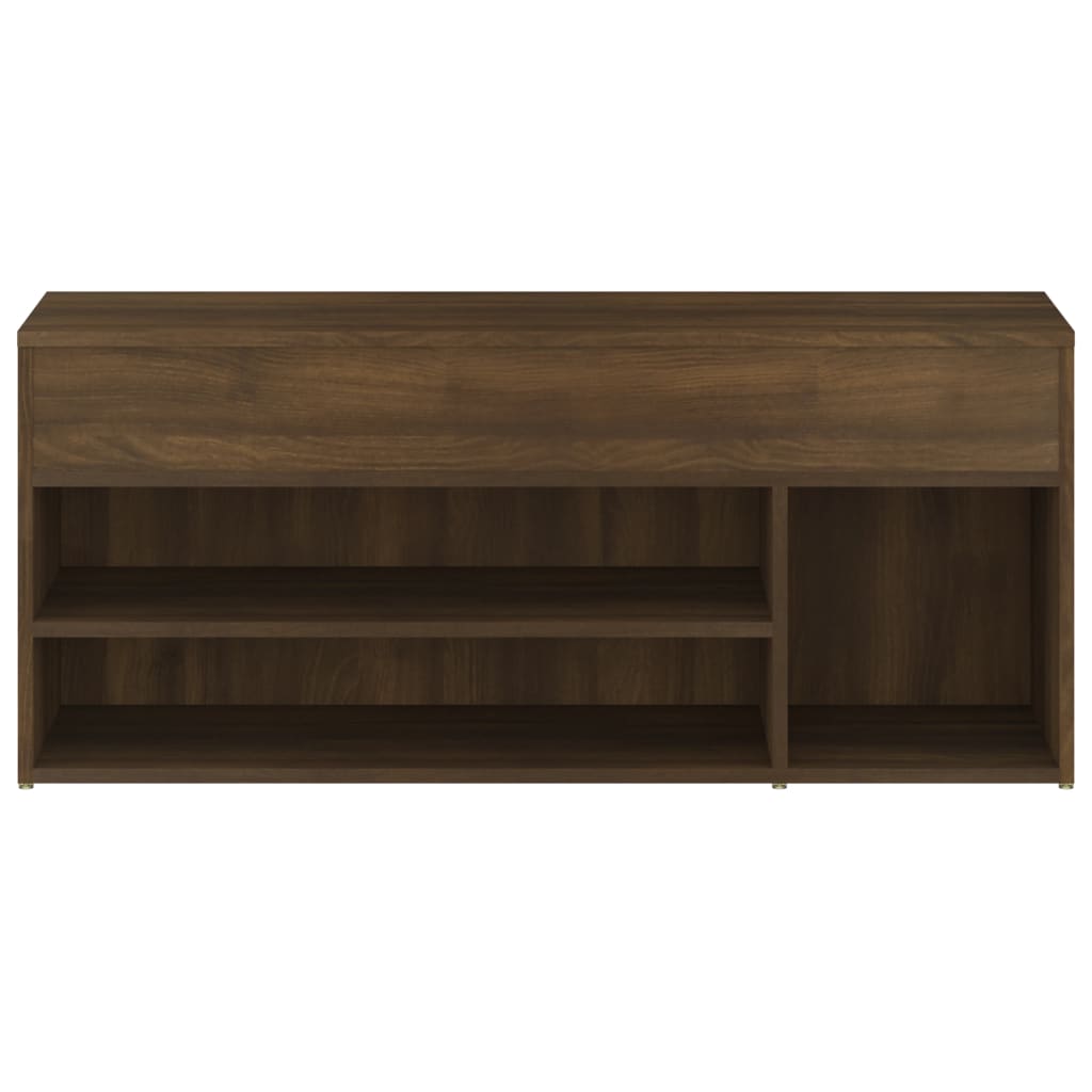 Berkfield Shoe Bench Brown Oak 105x30x45 cm Engineered Wood