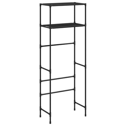 Berkfield 2-Tier Storage Rack over Toilet Black 53.5x28x143 cm Iron