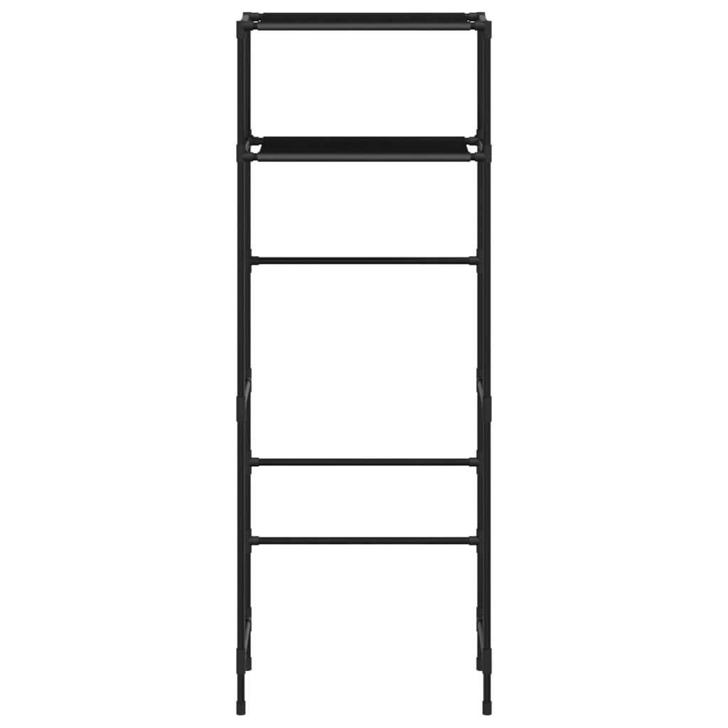 Berkfield 2-Tier Storage Rack over Toilet Black 53.5x28x143 cm Iron