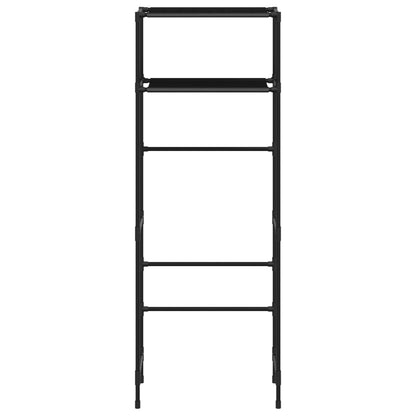 Berkfield 2-Tier Storage Rack over Toilet Black 53.5x28x143 cm Iron