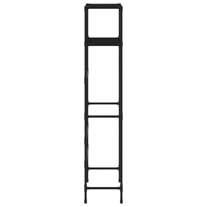 Berkfield 2-Tier Storage Rack over Toilet Black 53.5x28x143 cm Iron