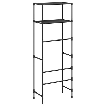 Berkfield 2-Tier Storage Rack over Toilet Black 53.5x28x143 cm Iron