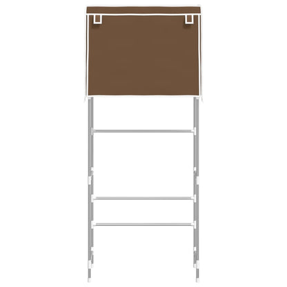 Berkfield 2-Tier Storage Rack over Laundry Machine Brown 71x29.5x170.5 cm Iron
