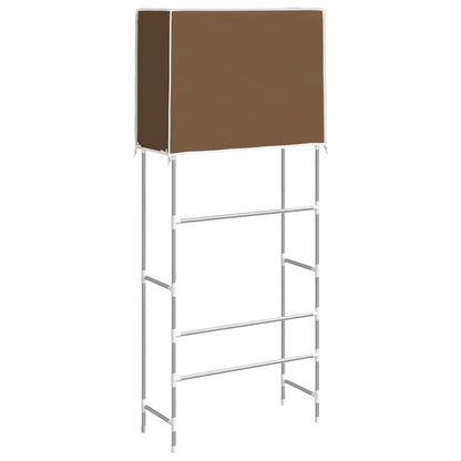 Berkfield 2-Tier Storage Rack over Laundry Machine Brown 71x29.5x170.5 cm Iron