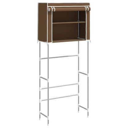 Berkfield 2-Tier Storage Rack over Laundry Machine Brown 71x29.5x170.5 cm Iron