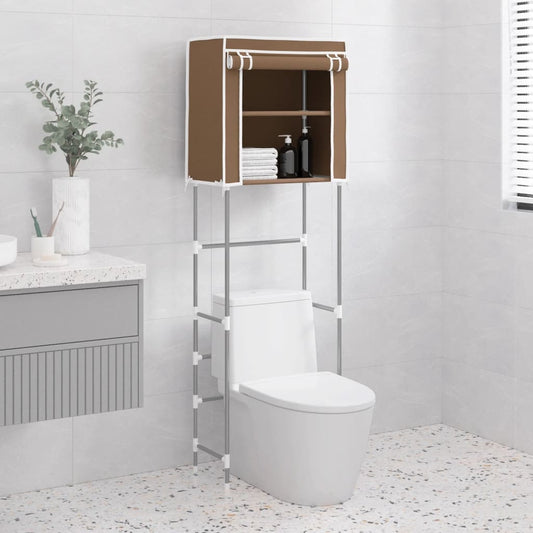 Berkfield 2-Tier Storage Rack over Toilet Brown 56x30x170 cm Iron