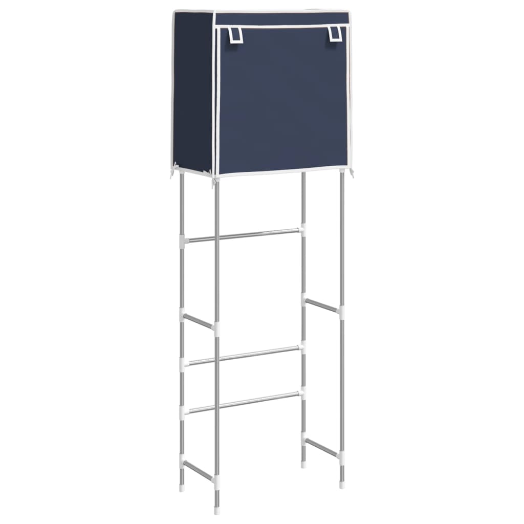 Berkfield 2-Tier Storage Rack over Toilet Blue 56x30x170 cm Iron