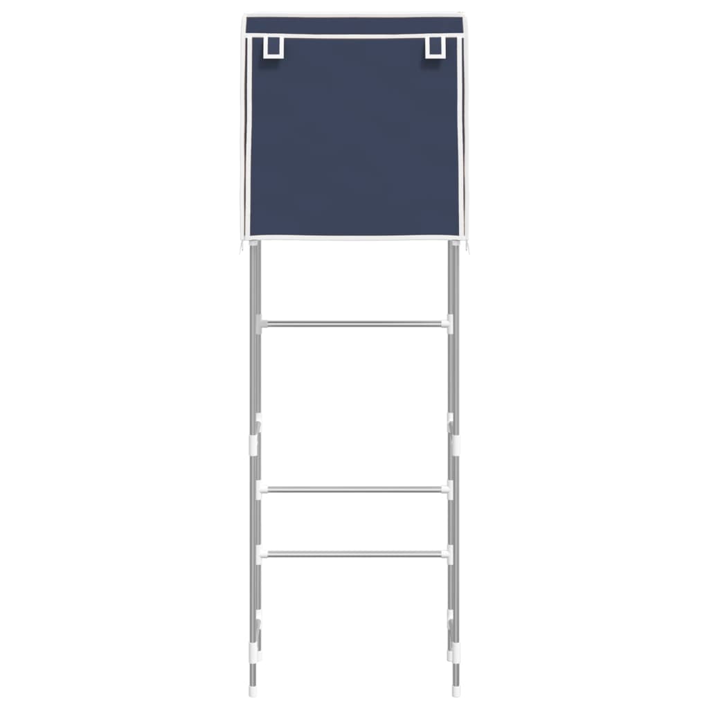 Berkfield 2-Tier Storage Rack over Toilet Blue 56x30x170 cm Iron