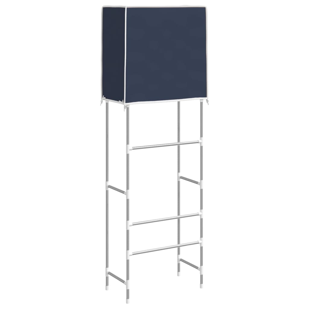 Berkfield 2-Tier Storage Rack over Toilet Blue 56x30x170 cm Iron