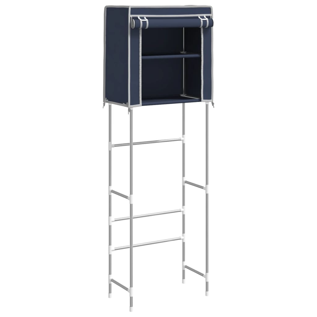 Berkfield 2-Tier Storage Rack over Toilet Blue 56x30x170 cm Iron