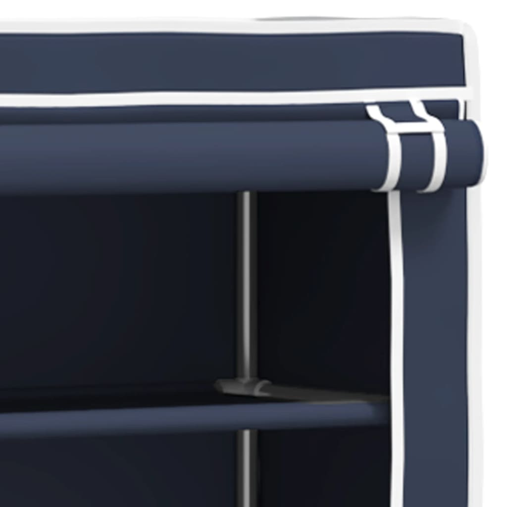 Berkfield 2-Tier Storage Rack over Toilet Blue 56x30x170 cm Iron