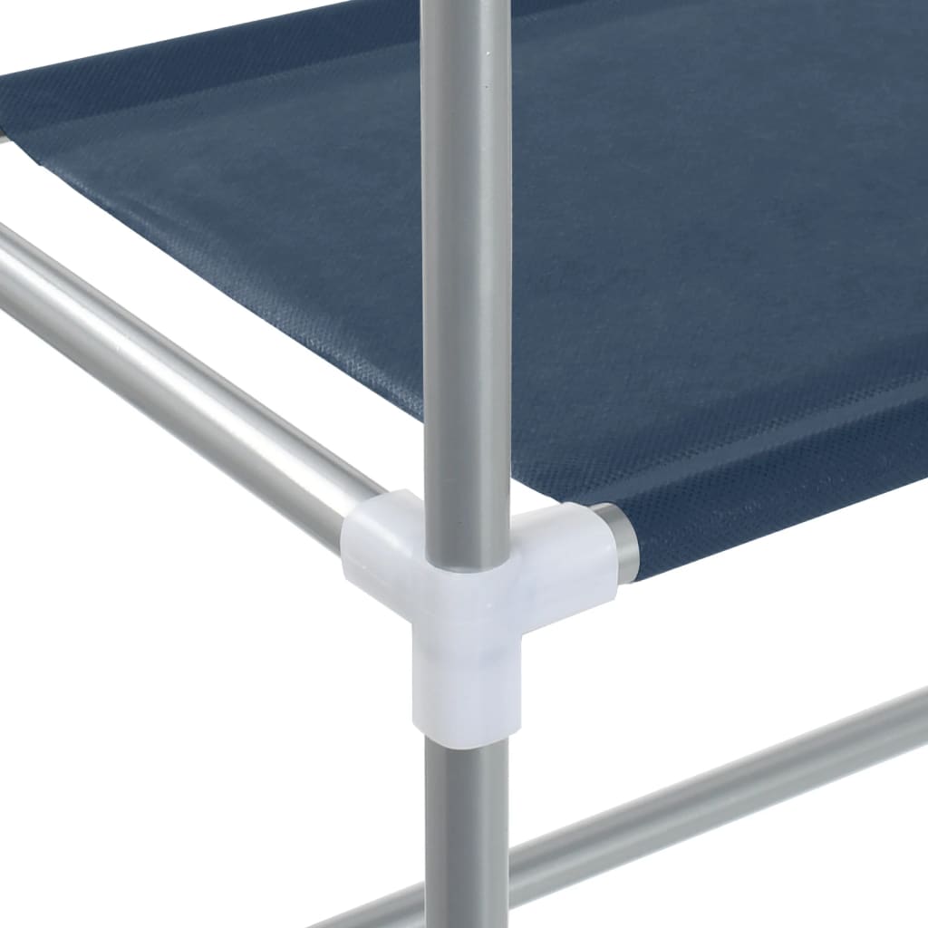 Berkfield 2-Tier Storage Rack over Toilet Blue 56x30x170 cm Iron