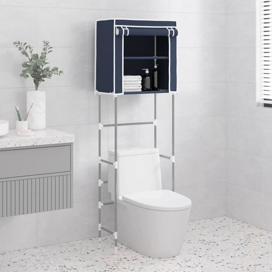 Berkfield 2-Tier Storage Rack over Toilet Blue 56x30x170 cm Iron
