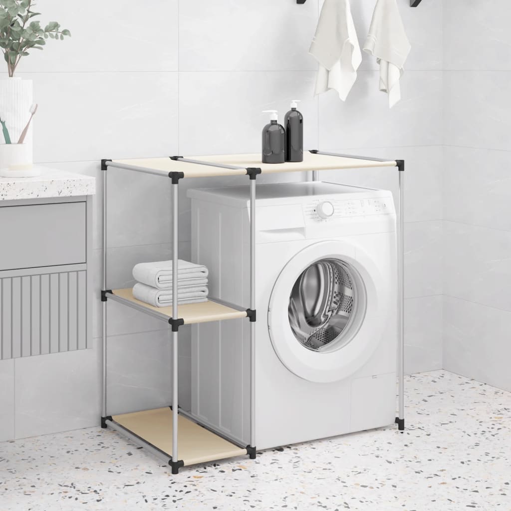 Berkfield Storage Rack over Washing Machine Cream 87x55x90.5 cm Iron