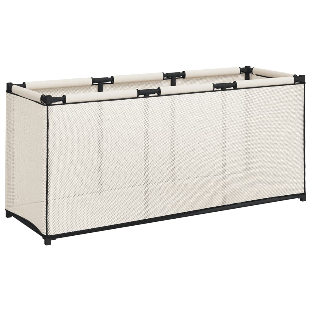 Berkfield Storage Box Cream 105x34.5x45 cm Fabric