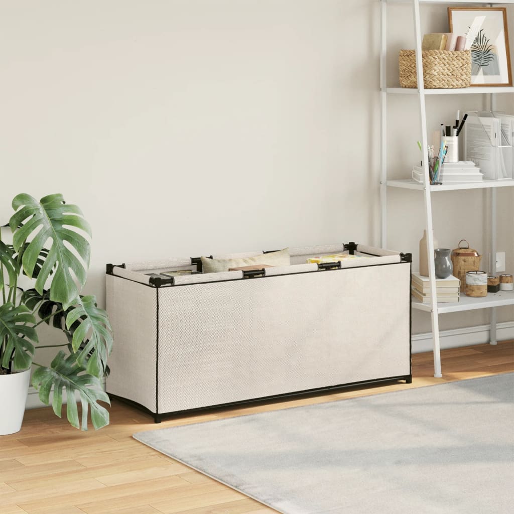 Berkfield Storage Box Cream 105x34.5x45 cm Fabric