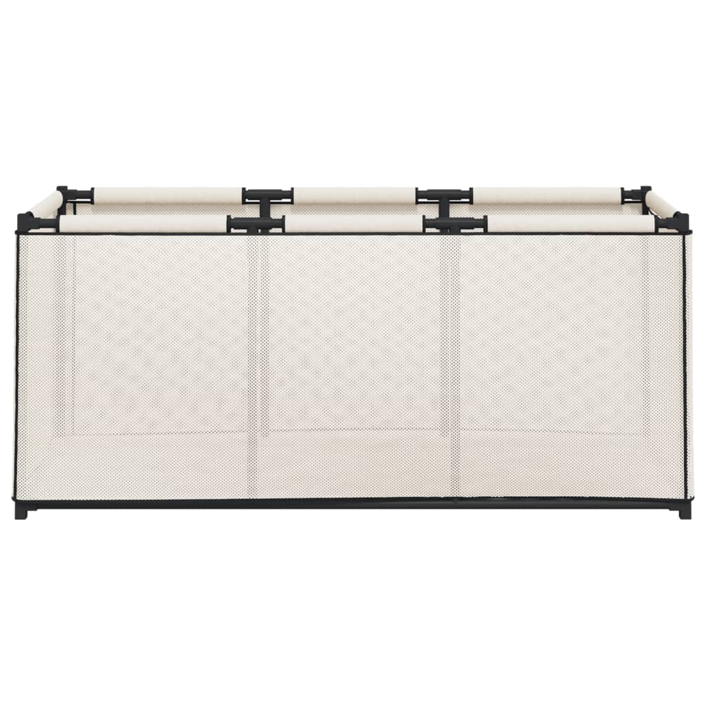 Berkfield Storage Box Cream 105x34.5x45 cm Fabric