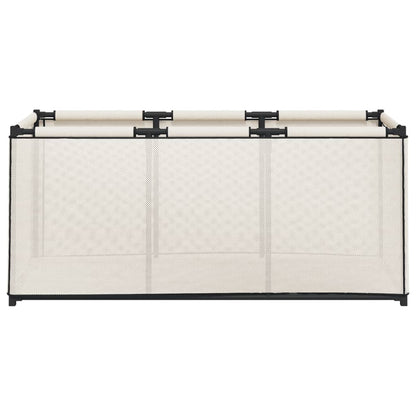 Berkfield Storage Box Cream 105x34.5x45 cm Fabric