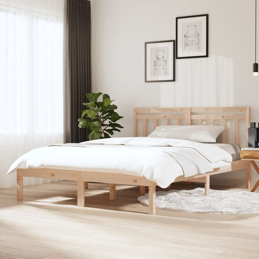 Berkfield Bed Frame 120x190 cm Small Double Solid Wood