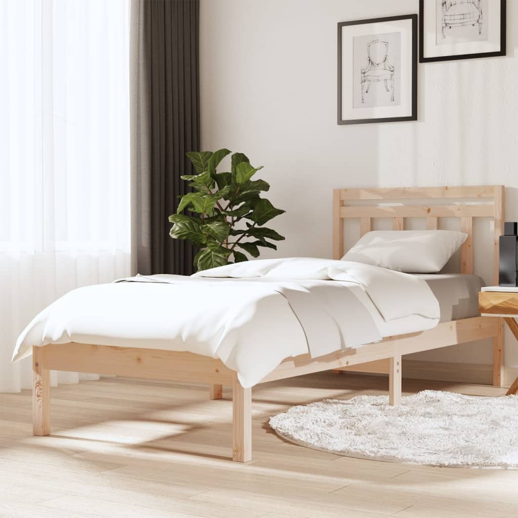 Berkfield Bed Frame Solid Wood Pine 100x200 cm