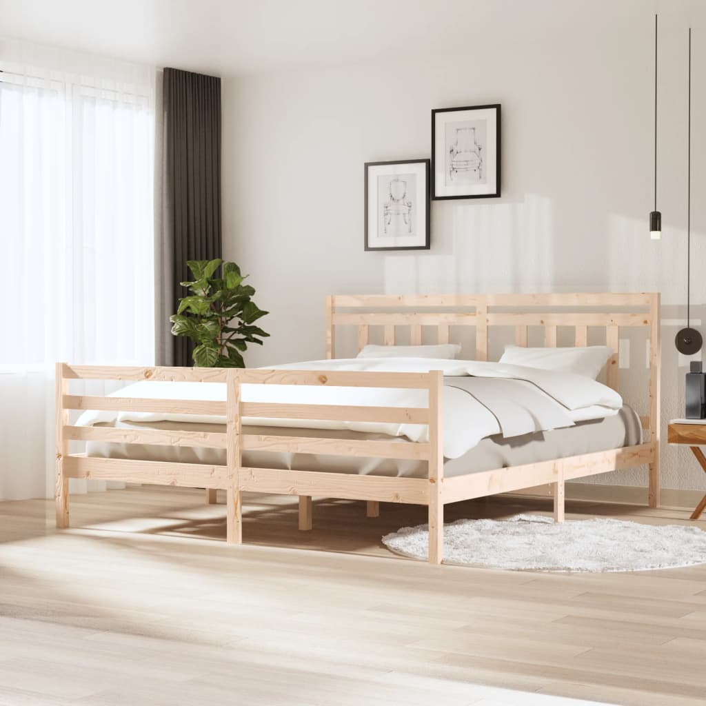 Berkfield Bed Frame 180x200 cm Super King Size Solid Wood