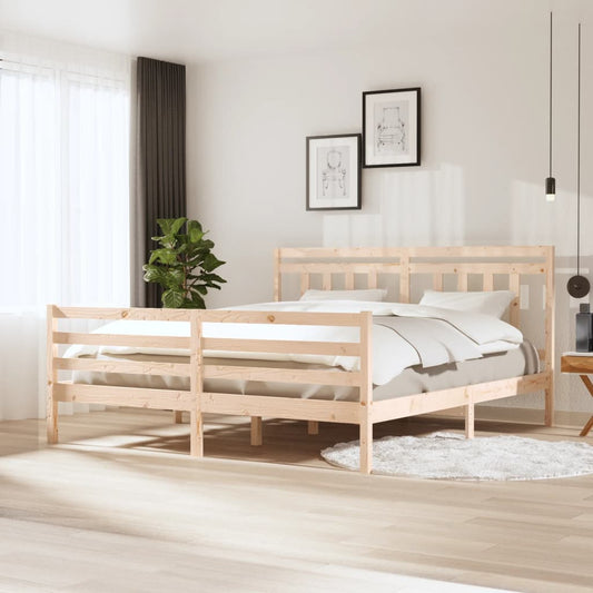 Berkfield Bed Frame 180x200 cm Super King Size Solid Wood