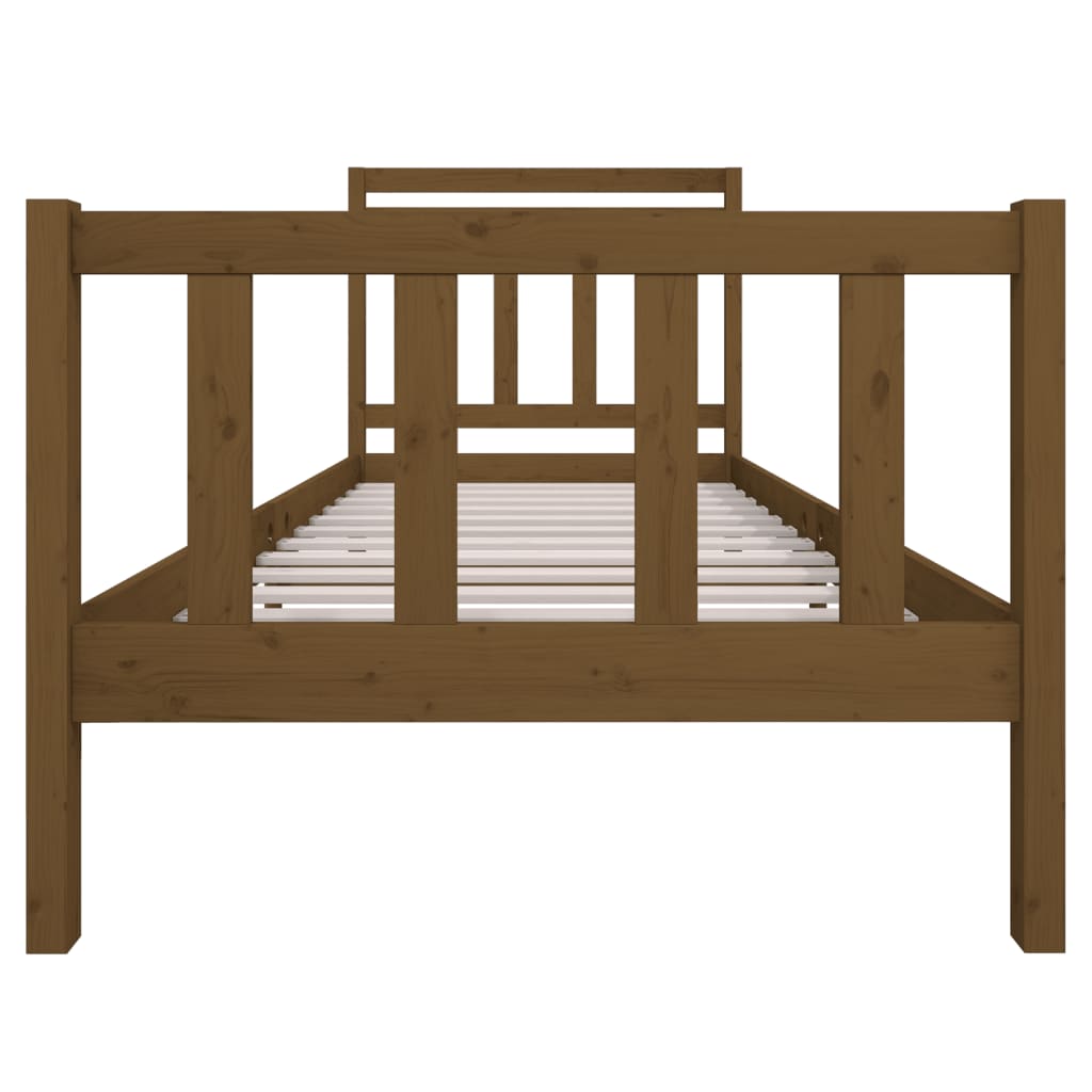Berkfield Bed Frame Honey Brown 90x190 cm Single Solid Wood