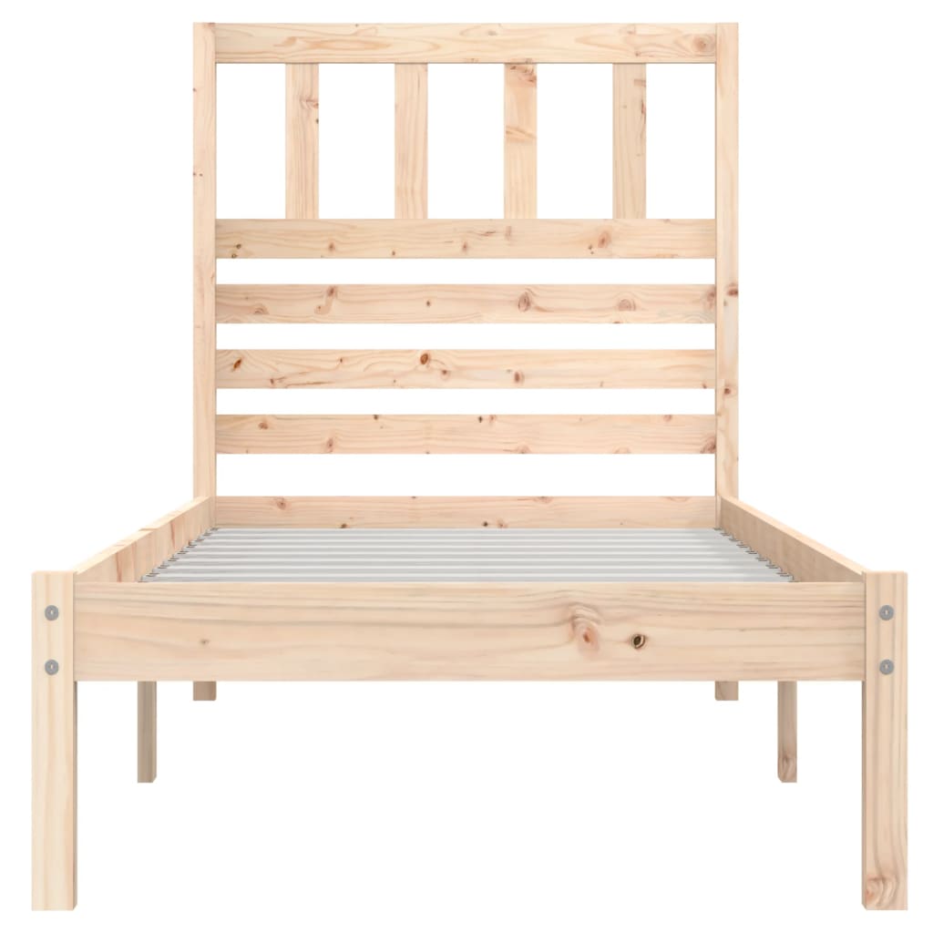 Berkfield Bed Frame 90x190 cm Single Solid Wood Pine