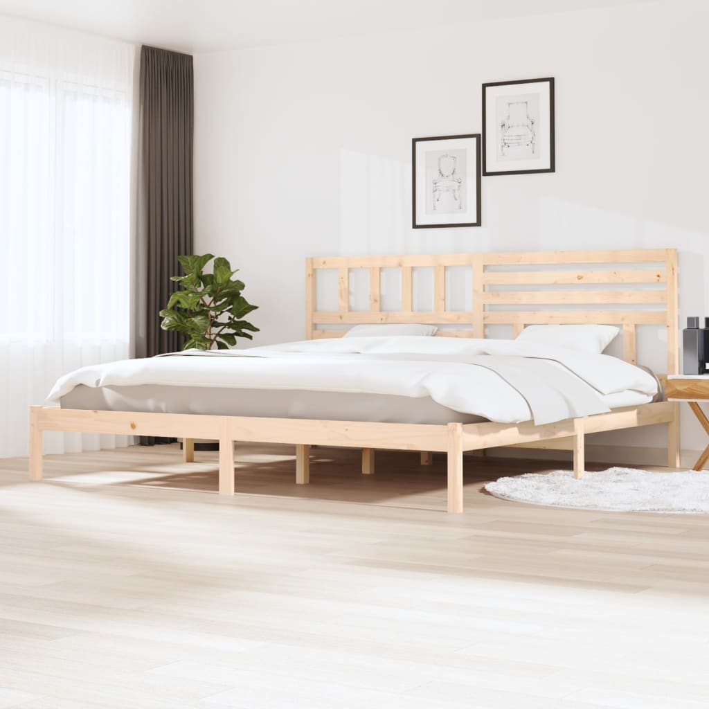 Berkfield Bed Frame 180x200 cm Super King Size Solid Wood Pine