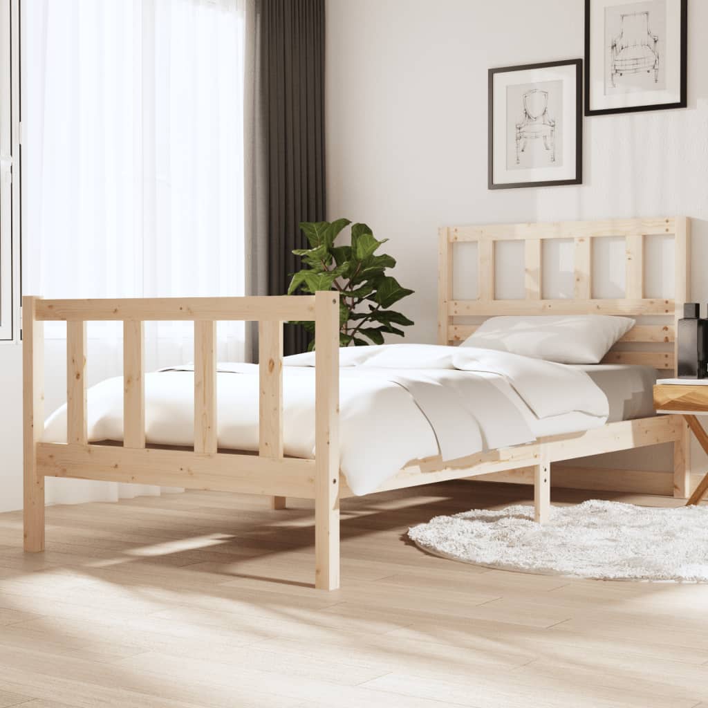 Berkfield Bed Frame Solid Wood 100x200 cm