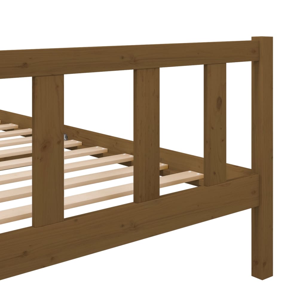 Berkfield Bed Frame Honey Brown Solid Wood 120x200 cm