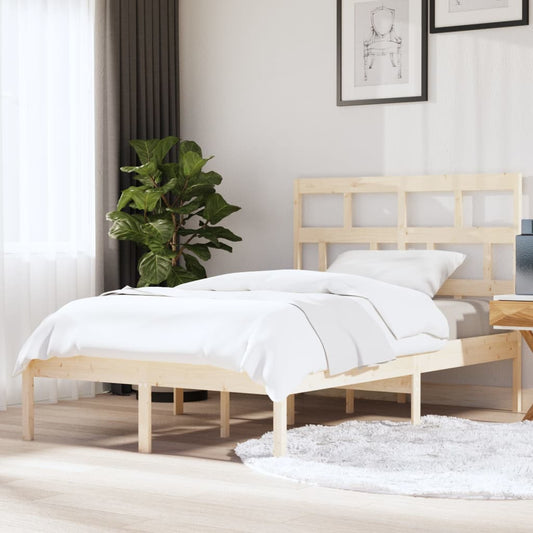 Berkfield Bed Frame Solid Wood Pine 140x200 cm