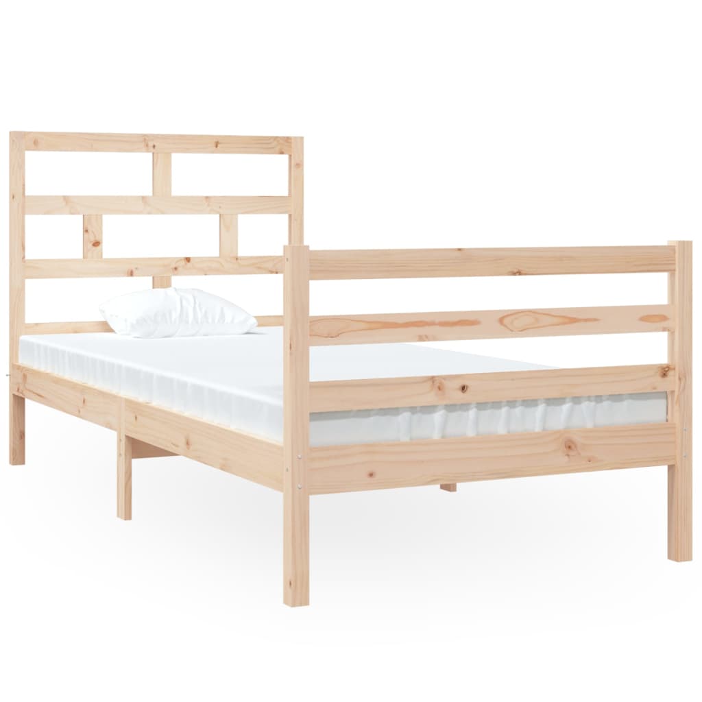 Berkfield Bed Frame 90x190 cm Single Solid Wood