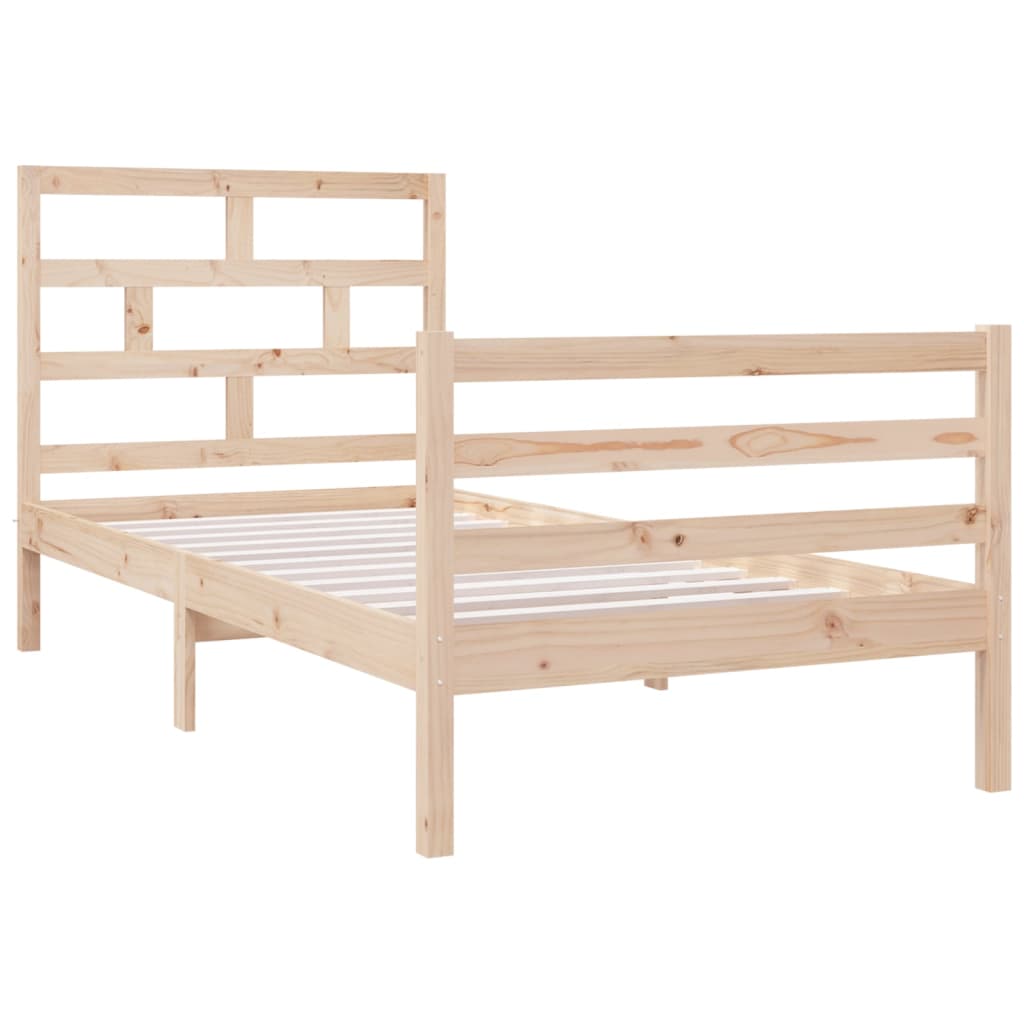Berkfield Bed Frame 90x190 cm Single Solid Wood