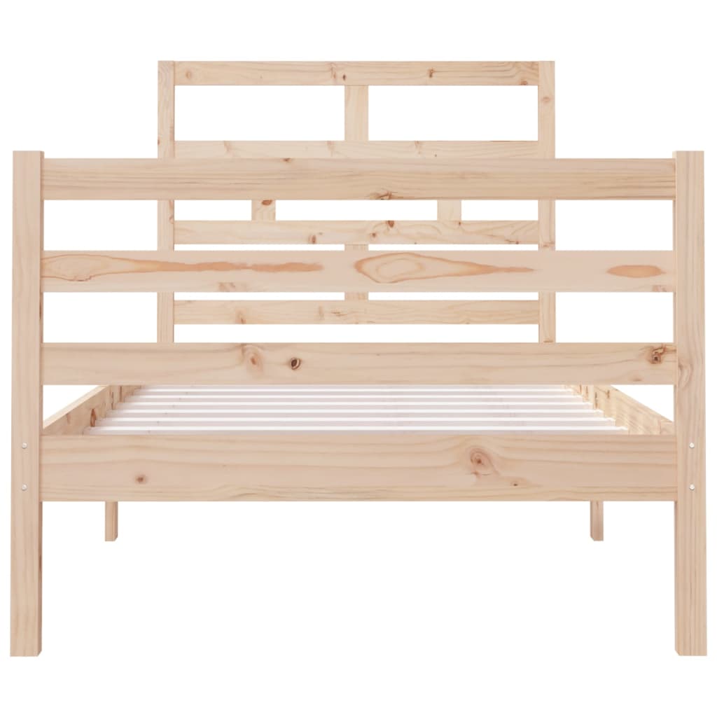 Berkfield Bed Frame 90x190 cm Single Solid Wood