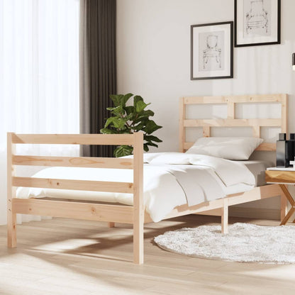 Berkfield Bed Frame 90x190 cm Single Solid Wood