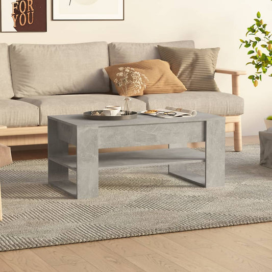 Berkfield Coffee Table Concrete Grey 102x55x45 cm Engineered Wood
