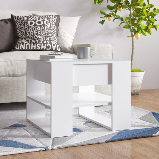 Berkfield Coffee Table White 55.5x55x45 cm Engineered Wood
