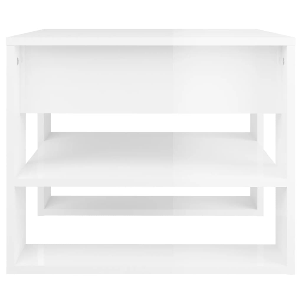 Berkfield Coffee Table High Gloss White 55.5x55x45 cm Engineered Wood