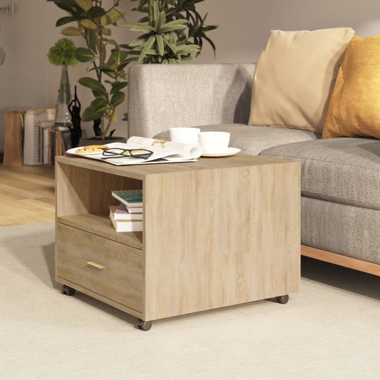 Berkfield Coffee Table Sonoma Oak 55x55x40 cm Engineered Wood