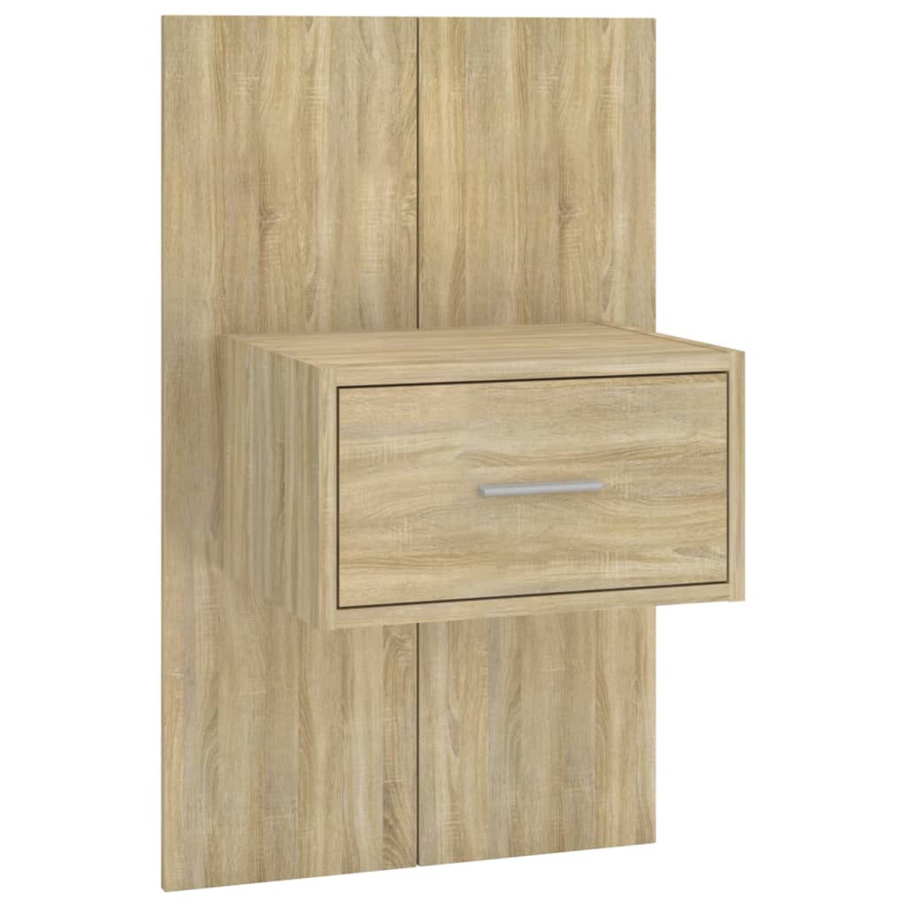 Berkfield Wall-mounted Bedside Cabinet Sonoma Oak