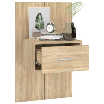 Berkfield Wall-mounted Bedside Cabinet Sonoma Oak