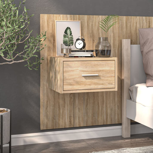 Berkfield Wall-mounted Bedside Cabinet Sonoma Oak