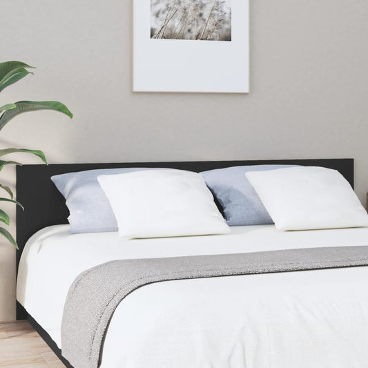 Berkfield Bed Headboard Black 200x1.5x80 cm Engineered Wood