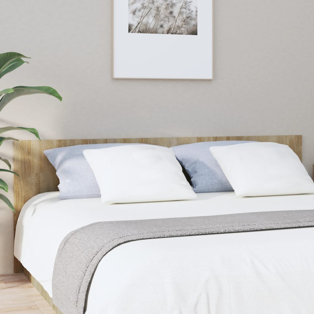 Berkfield Bed Headboard Sonoma Oak 200x1.5x80 cm Engineered Wood